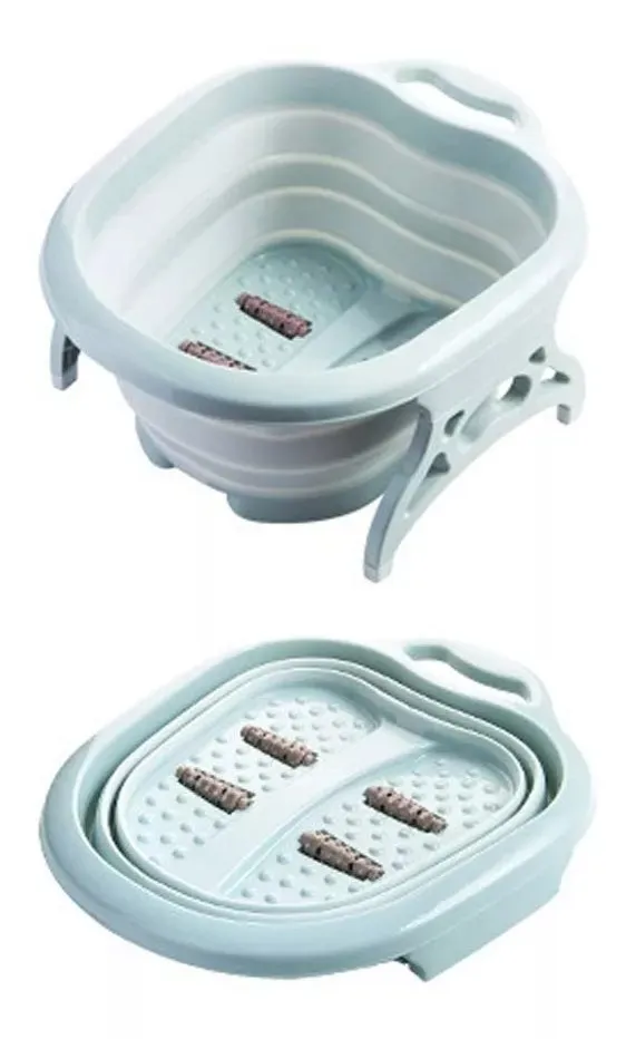 Tina Spa Para Pies Bañera Plegable Portátil Hidromasaje Verde